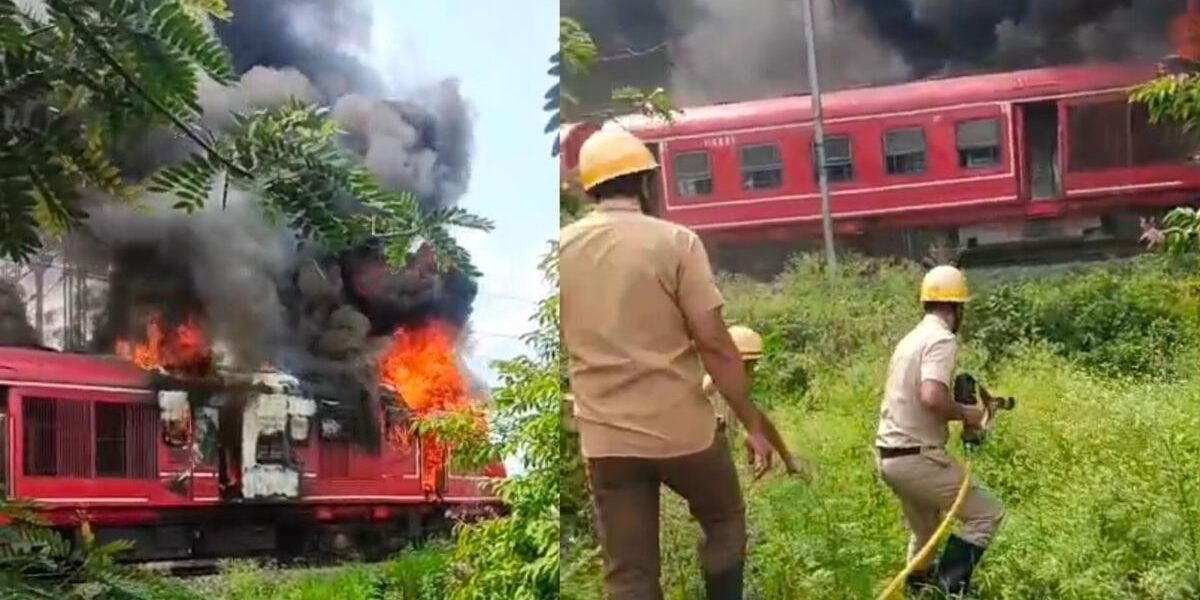 Fire in Train
