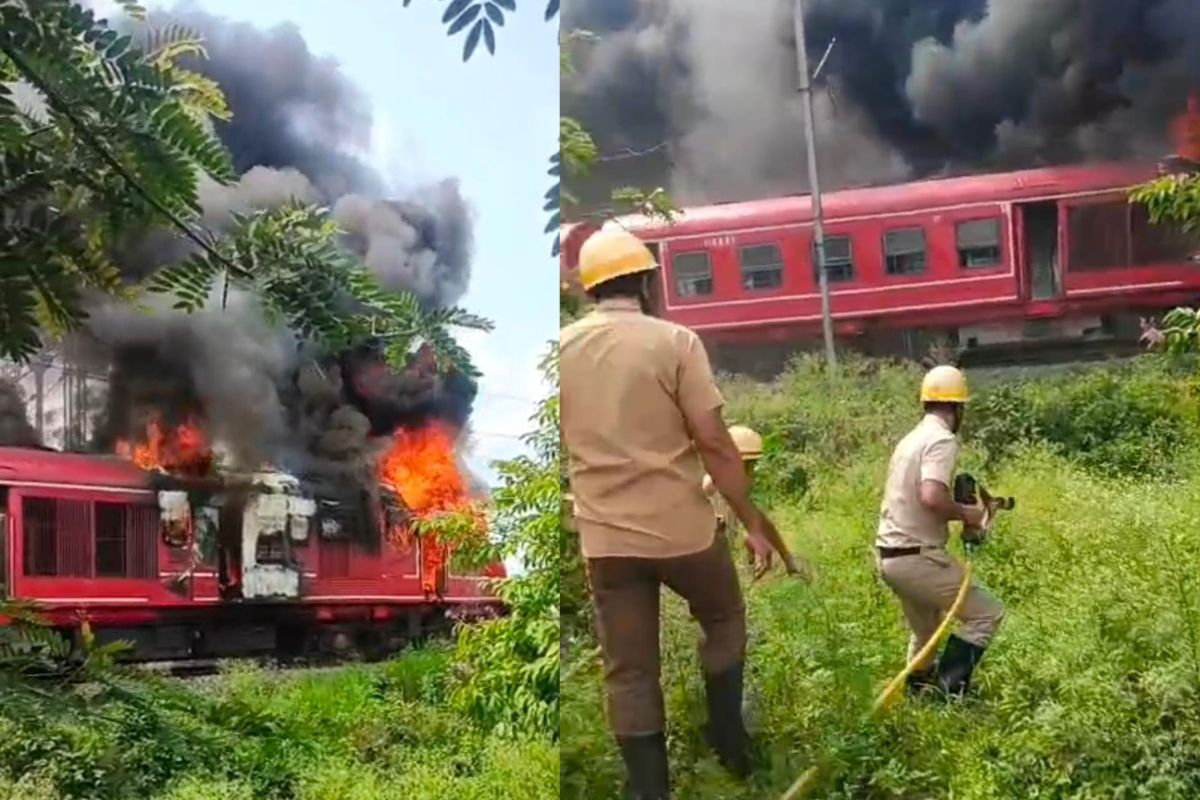Fire in Train