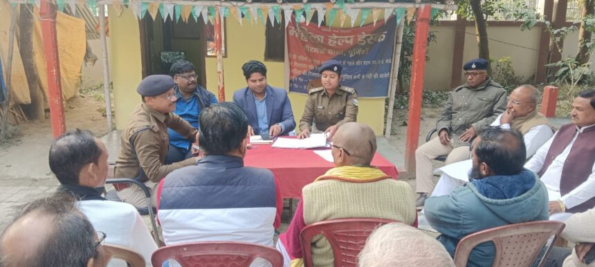 सरस्वती पूजा को लेकर मीरगंज थाना में शांति समिति की बैठक आयोजित