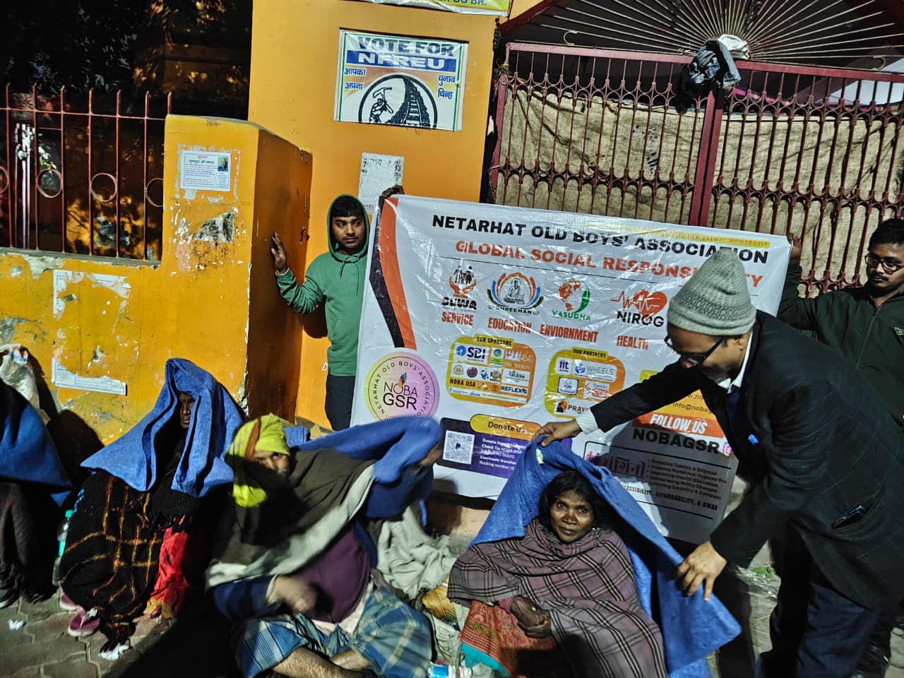 Noba GSR Cold Relief Distribution Service – Distribution of blankets to the needy