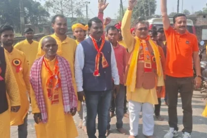 Hundreds of women and girls participated in the Kalash Yatra on Mahashivratri in Rupauli.