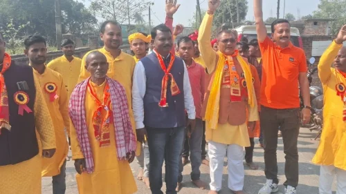 Hundreds of women and girls participated in the Kalash Yatra on Mahashivratri in Rupauli.